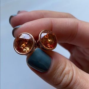 Michael Kors Rose Gold Stone Earrings